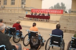 图为安阳市文峰区领导在轮椅发放仪式上讲话 - 残疾人联合会