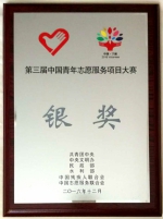 我校在中国第三届青年志愿服务项目大赛中荣获银奖 - 河南工业大学