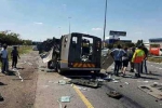 南非运钞车被抢劫：运钞车后半部分被完全炸毁 现场图曝光 - 河南频道新闻