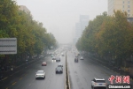 　图为大雾下车辆通行。　刘鹏 摄 - 中国新闻社河南分社