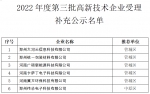 郑州市科技局公示6家高新技术企业受理补充名单 - 河南一百度