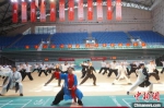 　7月9日，国际大学生们进行太极拳学习成果展示。韩章云 摄 - 中国新闻社河南分社